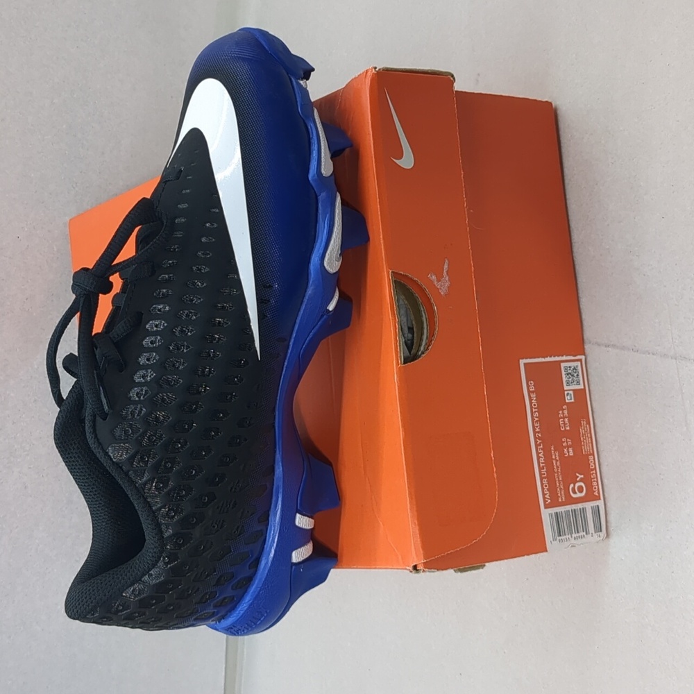 Nike Kids' Vapor Ultrafly 2 Keystone Baseball Cleats - black/blue - 6Y